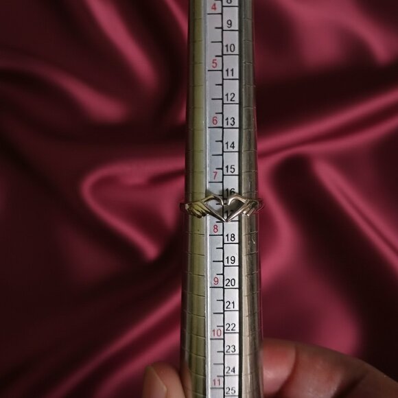 Silver Romantic Hand Heart Palm Gesture Open Adjustable Fashion Ring NWOT - Picture 7 of 8